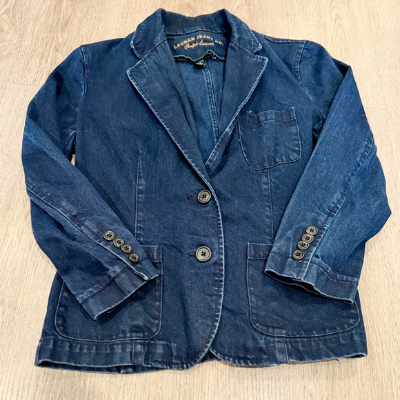 Lauren Jeans Co Ralph Lauren Denim Blazer Jacket Size S - Picture 2 of 7